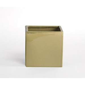 Vaso de cubo verde D&amp;M Brilhante polido 14cm