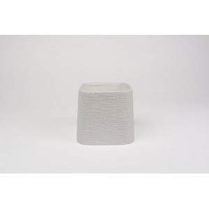 D&amp;M Vase faddy white ceramic 15 cm