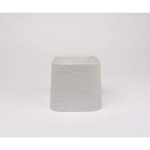 D&amp;M Vaso faddy in ceramica bianco 15 cm