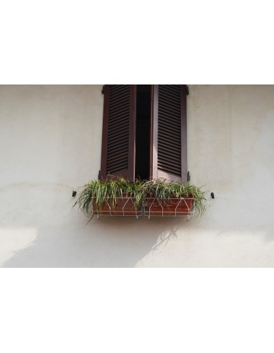 Portavasi da davanzale per finestre regolabile in altezza, misura 40cm -  Anticadutavasi
