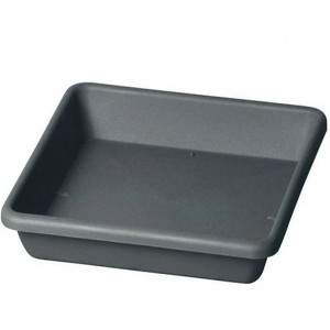 Square plastic Saucer 46cm anthracite Decor