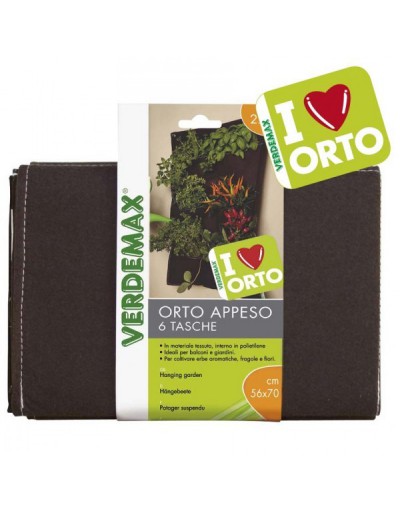 Orto appeso verticale in tessuto con 6 tasche