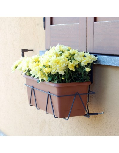 Pot de fleurs pour fenêtres 40 cm, adaptabilité maximale aux appuis de fenêtre