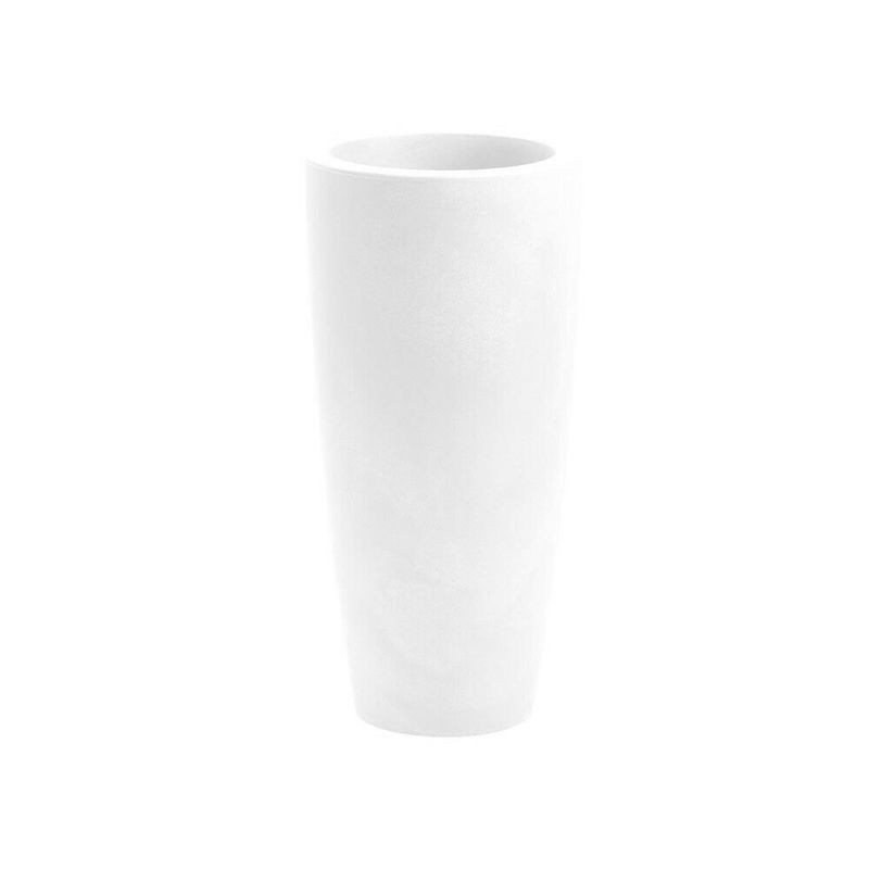 Vaso alto da esterni e interni 80x25x70h cm in polietilene bianco