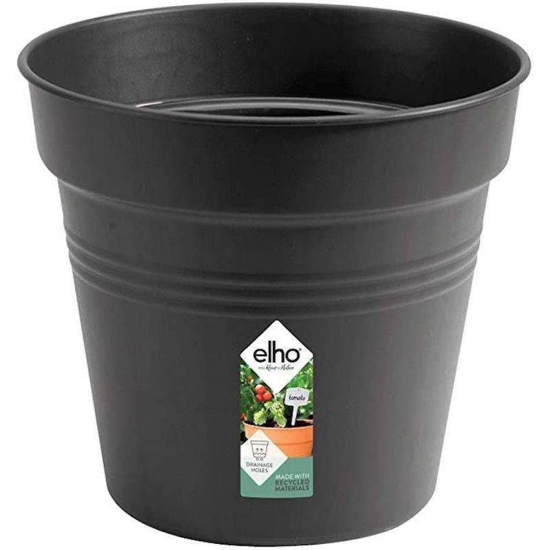 Vaso Elho Green Basics - Vaso di Coltura 21 cm. Nero - Anticadutavasi