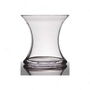 Vase-X  Transparent Glass - D29 x H24 cm