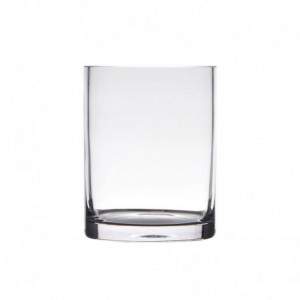 Zylindervase aus transparentem Glas H15 D12