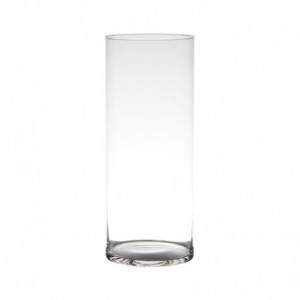 Glass Cylinder Vase H35 cm D14 cm