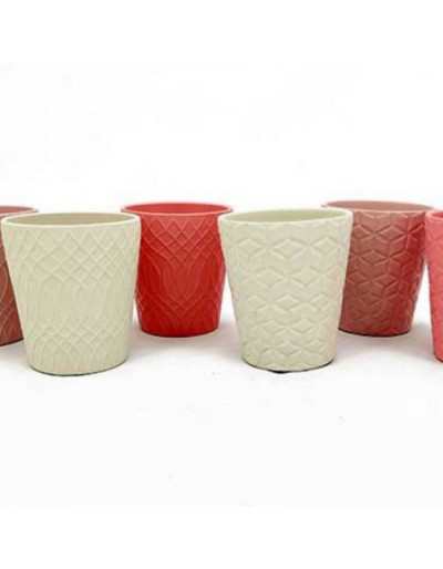 6 Vasos de cerâmica...