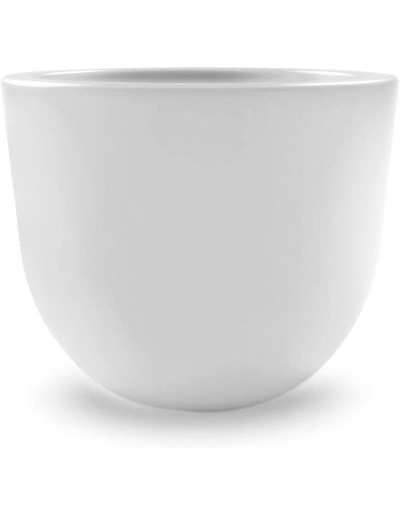 Round resin vase &quot;Eggy&quot; 35 cm. White