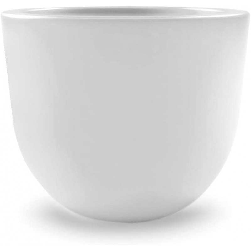 Vase rond en résine "Eggy" 35 cm. Blanc
