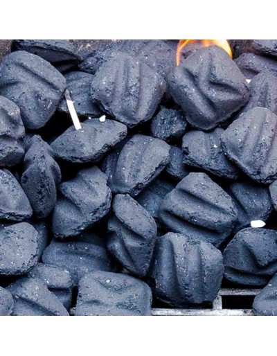 Les briquettes de charbon WEBER sont allumées