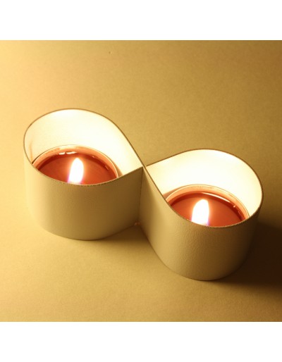 Porta Candeline Tea-Light Bianco