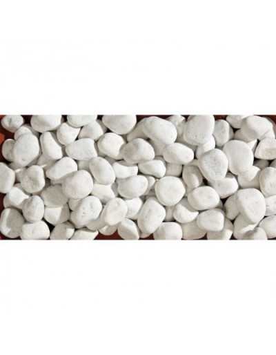 White Carrara pebbles 25-40 mm