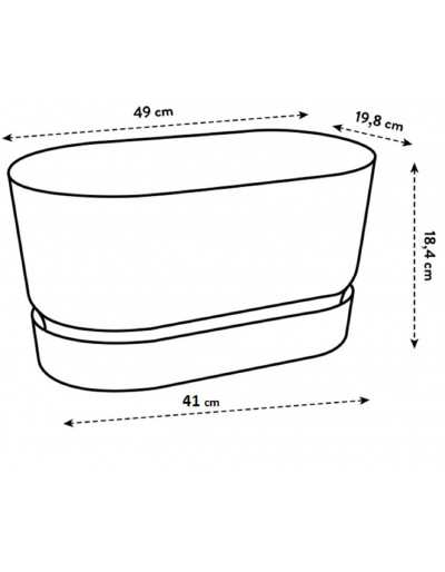 Elho Greenville Long Trough 50cm Blattgrün