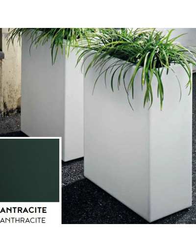 Fenice Smooth Planter 80cm High in Anthracite Resin