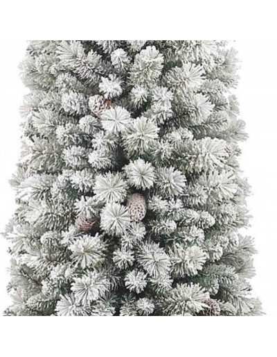 Albero di Natale Slim Crestone Peak Innevato con pigne