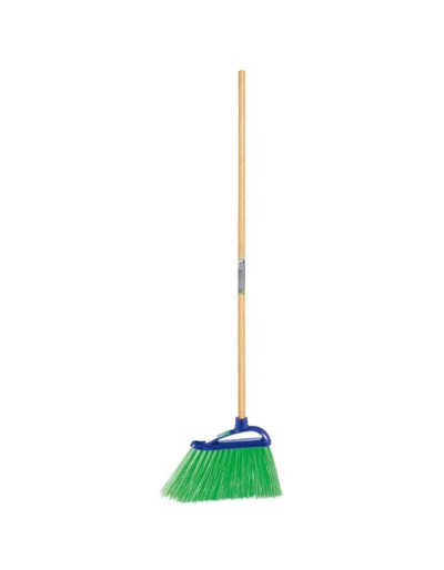 Green fiber broom with...